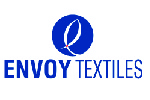 ENVOY TEXTILES logo with blue text and icon on white background
