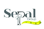 Sepal Group logo with gray text and yellow underline on white background